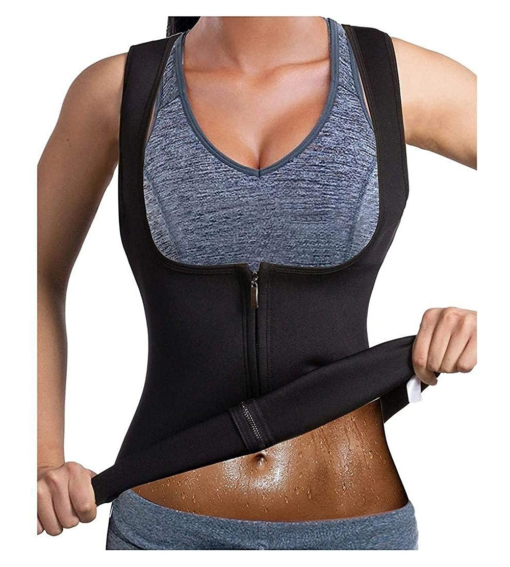 Shapewear Vest Corset Fitness Body Shaper Women Waist Trainer Workout Slimming Tops - Black - C1195S042AA $44.24