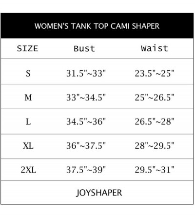 Shapewear Women's Cami Shaper with Built in Bra Tummy Control Shaping Camisoles Seamless Shapewear Tank Top - Black - CL192AX...