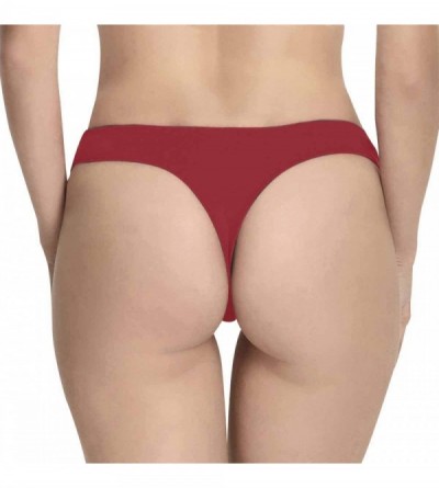 Panties Custom Women's Comfort Underwear Thong Panty with Photo Face I Licked It So It's Mine Red - Multi 4 - CF198DHTAQQ $24.77