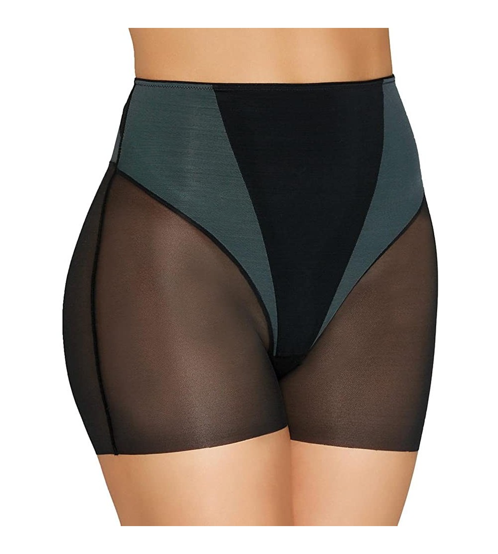 Shapewear Women's Colorblock Girl Shorts - Very Black/Steel - CU1239K2GFL $41.97