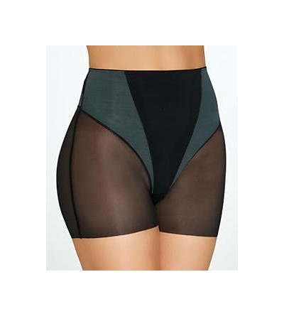 Shapewear Women's Colorblock Girl Shorts - Very Black/Steel - CU1239K2GFL $41.97