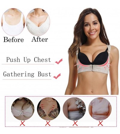 Shapewear Chest Brace Up for Women Posture Corrector Shapewear Back Brace Bra Bustline Shaper Vest - Beige-1 - CF18RACLWMD $1...