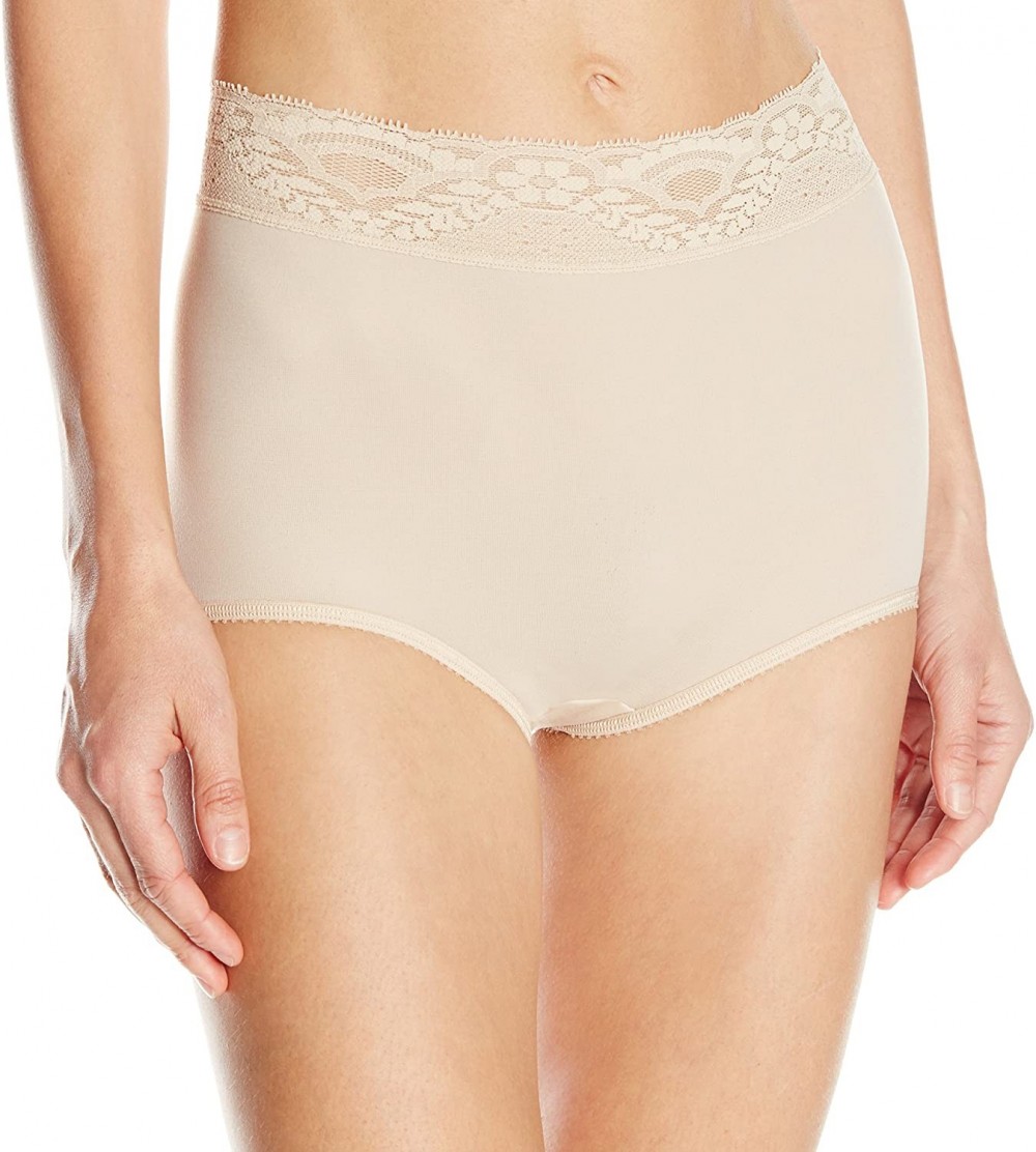 Panties Lacy Skamp Brief Panty - Nude - CF11L2MAGWN $9.12