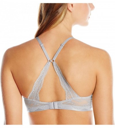 Bras Women's Beautifully Basic Lace Back Plunge Bra - Microchip - C4183D3QM8M $37.75