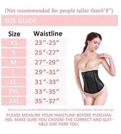 Shapewear Women's Fajas Colombianas Underbust Latex Sport Hourglass Waist Trainer Corset Body Shaper - Black - CG18WRZ3NU7 $2...