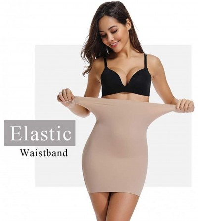 Shapewear Half Slips for Women Under Dresses High Waist Tummy Control Slip Shapewear - Beige-0243 - CZ18QLLOMD9 $16.15