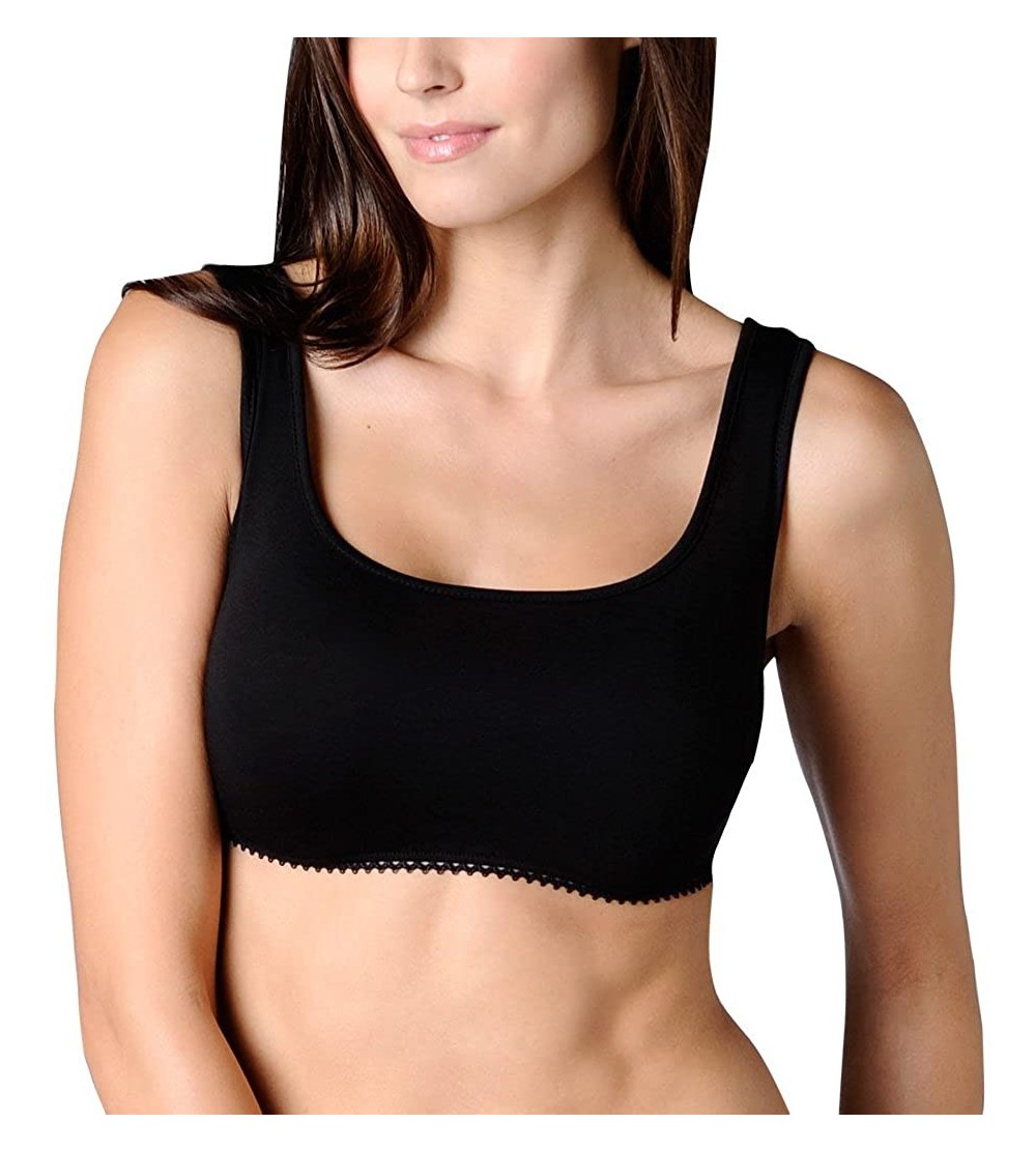 Camisoles & Tanks Demi Cami - Meredith - Layer Over Your Bra - Tank Straps - Black - CO11B52EZUF $33.33