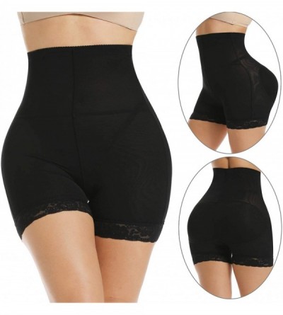 Shapewear Womens Seamless Butt Lifter Padded Lace Panties Enhancer Underwear - High-waist Black - CI18WUMRSSE $13.15