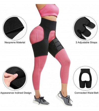 Shapewear Thigh Slimmer Waist Trainer High Waist Shaper Butt Lifting Neoprene Thigh Shaper Trainer Sciatica Wrap - Black - C4...