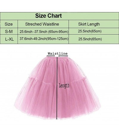 Slips Womens Midi Knee Length Tutu Skirt Princess Petticoat Underskirt for Prom Party - Turquoise - CV190T38TLC $25.91