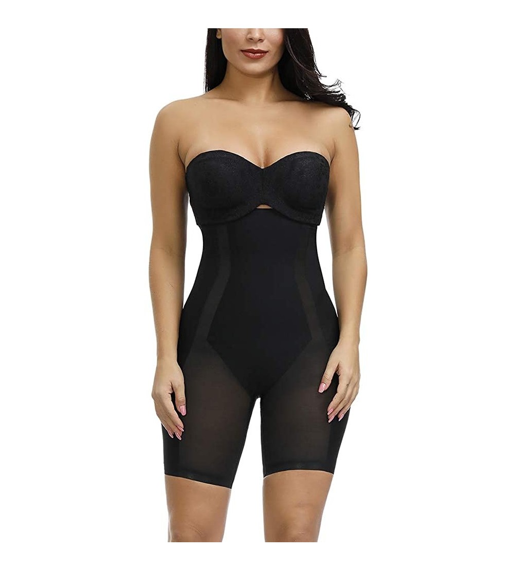 Shapewear Women Shapewear Tummy Control High Waist Underwear Slimming Body Shaper Bodysuit - Black - C318YKW7R86 $20.41