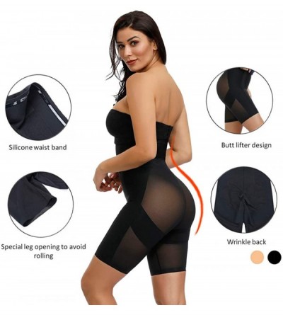 Shapewear Women Shapewear Tummy Control High Waist Underwear Slimming Body Shaper Bodysuit - Black - C318YKW7R86 $20.41