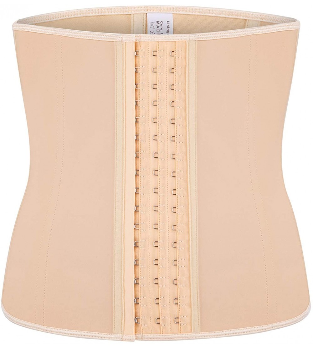 Shapewear Women Waist Trainer Corsets for Weight Loss-Waist Cincher Underbust Body Shaper - Beige - CL1933I27Z0 $20.28