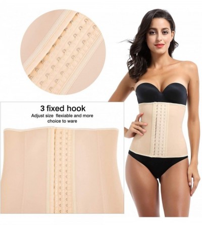 Shapewear Women Waist Trainer Corsets for Weight Loss-Waist Cincher Underbust Body Shaper - Beige - CL1933I27Z0 $20.28