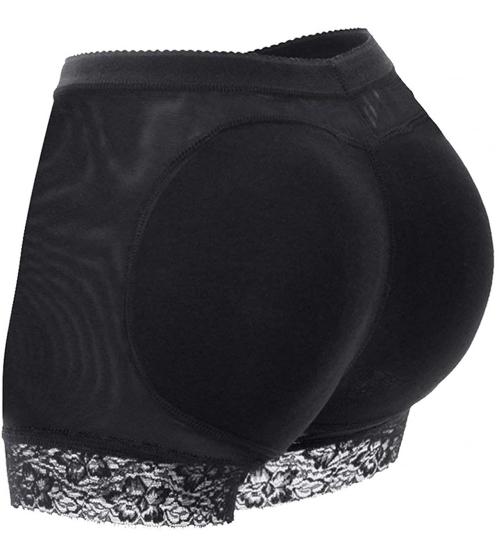 Shapewear Women's Butt Lifter Lace Boy Shorts Body Shaper Enhancer Panties - Black(padded Lace Panties) - C818K5IOAAZ $15.53