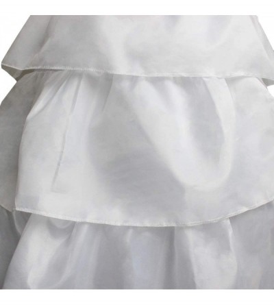 Slips Women 2 Hoops 3 Slips Wedding Petticoat Crinoline Slips Underskirt for Quinceanera Ball Gown - White - CF193IMTQCL $19.35