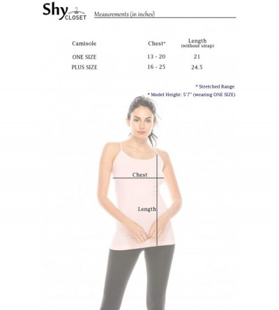 Camisoles & Tanks Seamless Spaghetti Camisole Tank Top - Womens Basic Plain Solid Lingerie Tanktop Long Slim Strap Nursing Ca...