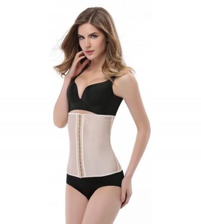 Shapewear Corsets for Women-Women's Underbust Latex Sport Girdle Waist Trainer Corsets Hourglass Body Shaper Corset - Beige -...