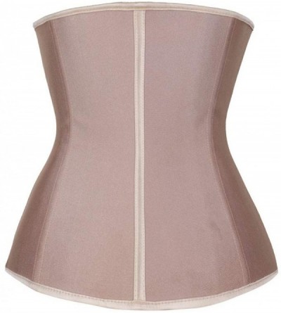 Shapewear Corsets for Women-Women's Underbust Latex Sport Girdle Waist Trainer Corsets Hourglass Body Shaper Corset - Beige -...