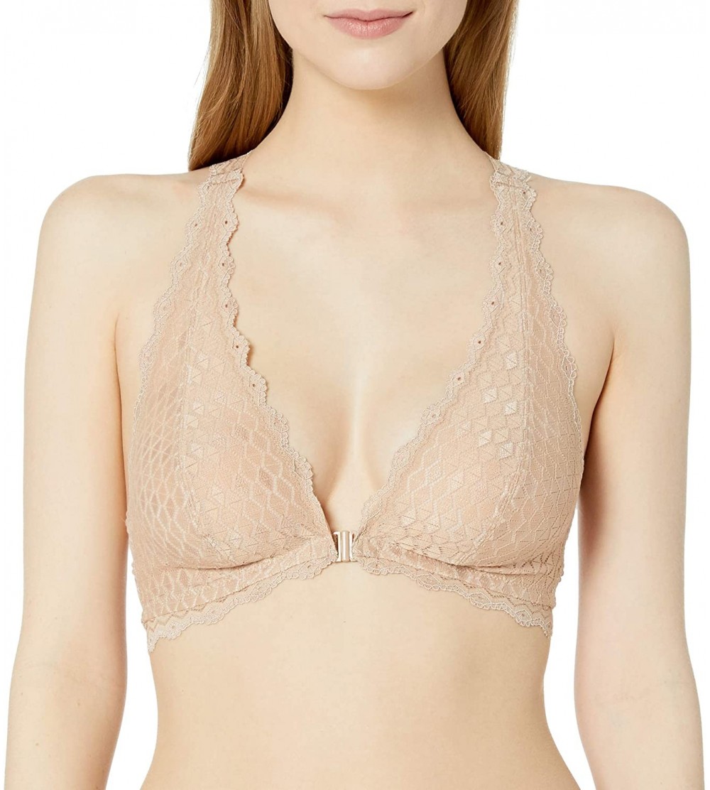 Bras Love Triangle Bralette Bra - Blue Natural - CS12NADWGXX $21.33