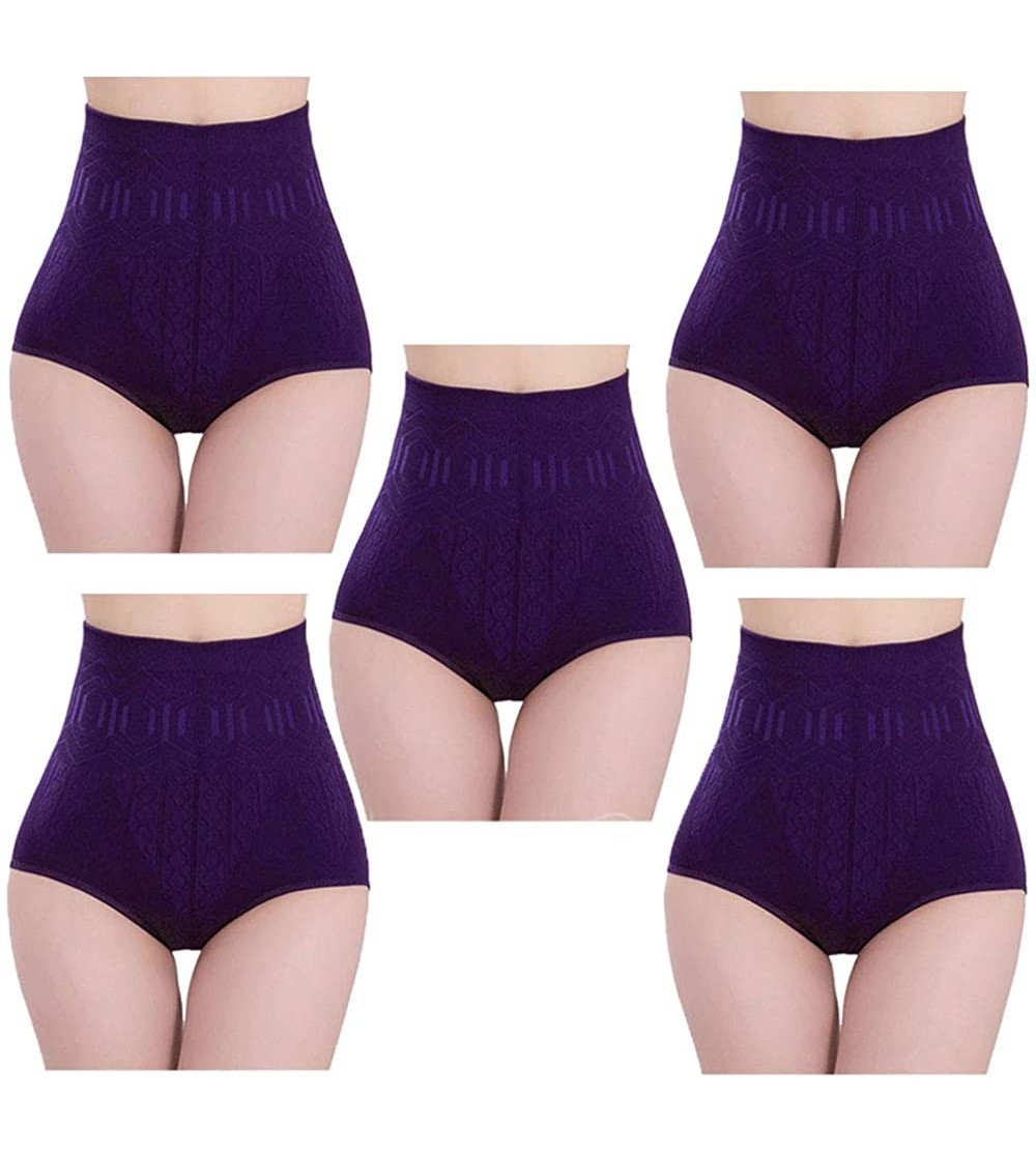 Shapewear High Waist Slim Panties- Body Shaper- Girdle Tummy Control Butt Lifter Shapewear Briefs Slimming Underwear - 5pcs-(...