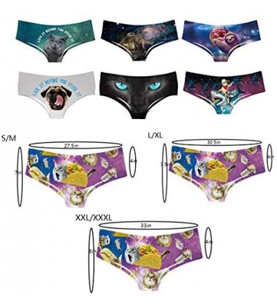 Panties Women's Panties Underwear Shorts 3D Printed Sexy Animal Pattern Sleep and Casual Stretch Super XXX-Large Size Multi-P...