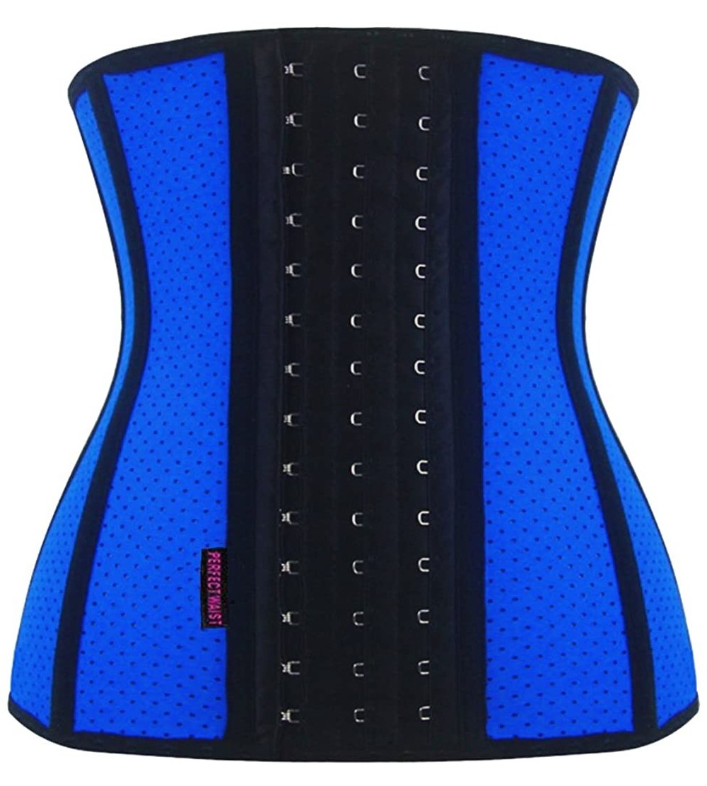 Shapewear Women's Underbust Latex Sport Girdle Waist Trainer Corsets Hourglass Body Shaper - Blue (Breathable) - CK186U8OQNW ...