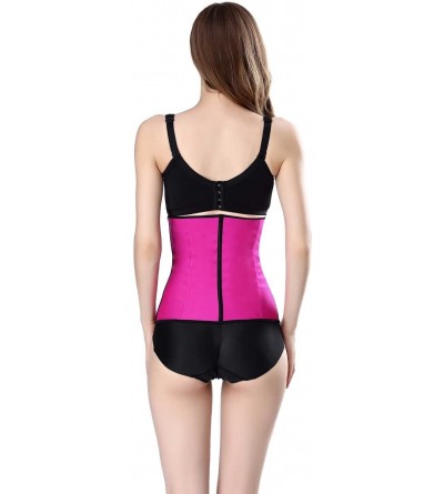 Shapewear Women's Waist Trainer- Tummy Control Corsets Latex Waist Cincher Body Shaper Sports Girdle Weight Loss-Pink-3XS - P...