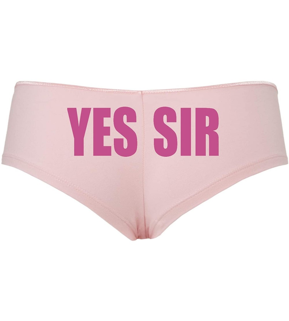 Yes Sir Master Daddy DDLG Pink Boyshort for Daddys Little Slut - Raspberry  - C218SQRTAW0