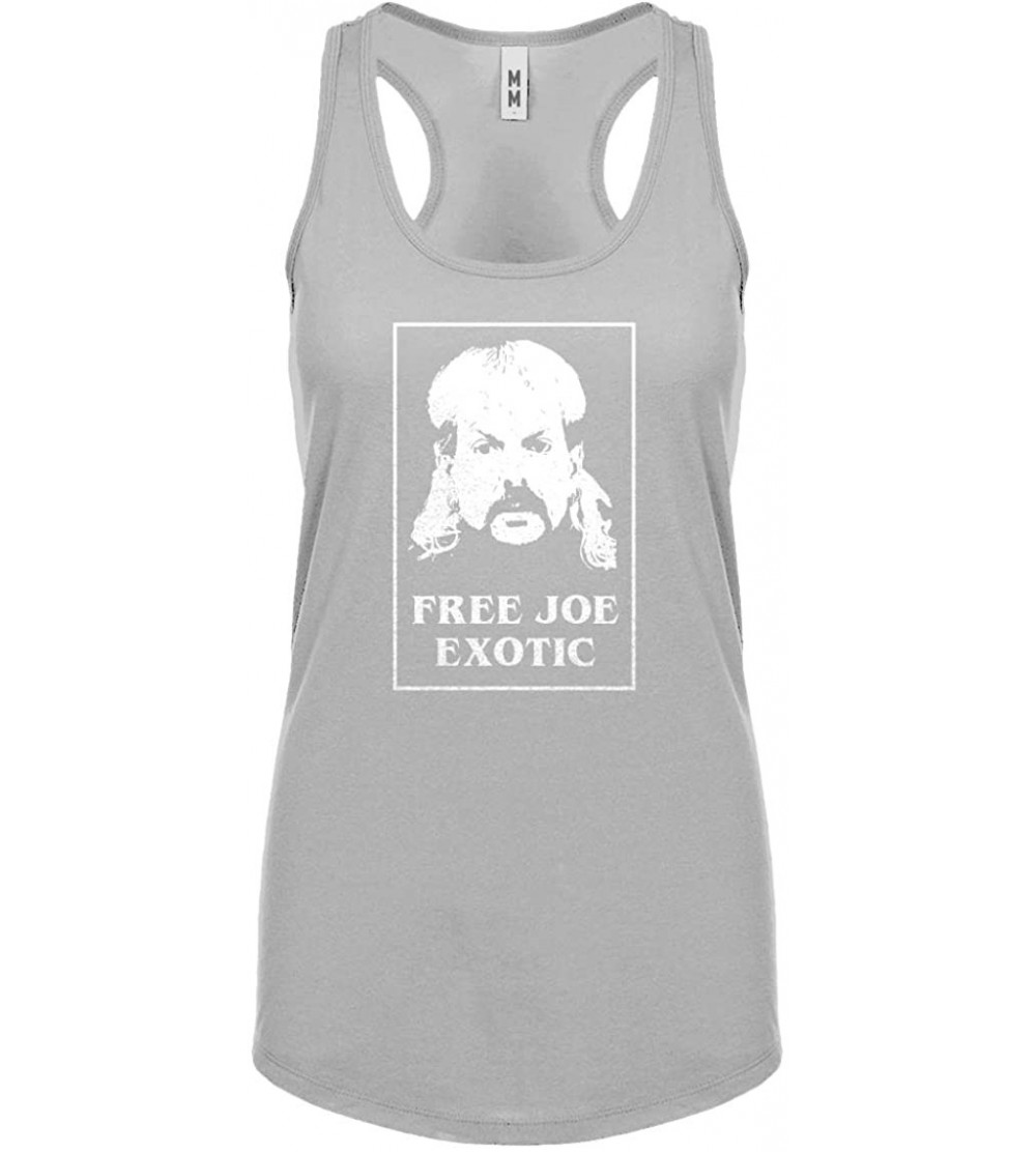 Camisoles & Tanks Free Joe Exotic Womens Racerback Tank Top - Heather Grey - CZ1982RUZT4 $11.02