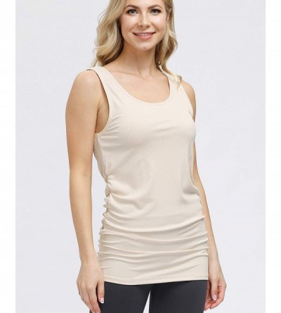 Camisoles & Tanks Women's Basic Camisoles Lingerie Rayon Spandex Tank Top - One Pack Beige - CD190OLK293 $9.20