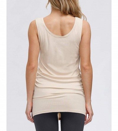 Camisoles & Tanks Women's Basic Camisoles Lingerie Rayon Spandex Tank Top - One Pack Beige - CD190OLK293 $9.20