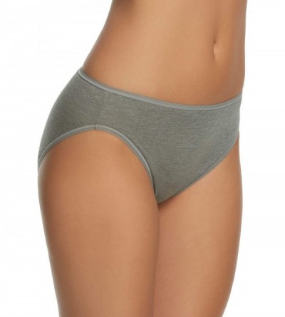 Panties Cotton Stretch Hi Cut Panty | 6-Pack - Berry Pines - C418WOICKW4 $26.00