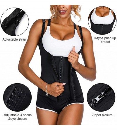 Shapewear Women's Underbust Corset Waist Trainer Cincher Body Shaper Vest - Beige Vest - CY18IWUKO7M $33.96