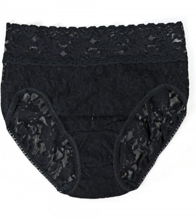 Panties Women's Signature Lace French Bikini - Black - CC18SW4ZQ4H $35.94