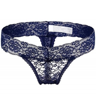 Panties Women's Sexy Lace Low Rise Thong Underwear Plus Size Nylon Hipster Panties Pack of 5 - CY18CSXAMH6 $14.14