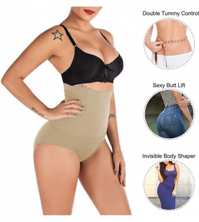 Shapewear Women Butt Lifter High Waisted Tummy Control Panties Slimming Waist Shapewear - Beige (Tummy Control) - CY18YDCW47W...