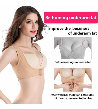 Shapewear Chest Brace Up for Women Strap Bra Support Posture Corrector Shapewear Vest Breast Support - Beige - CM18XW039Y9 $1...