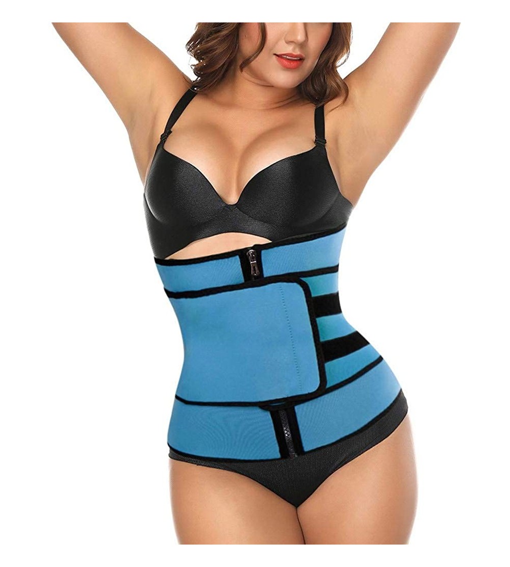 Shapewear Waist Trainer Belt for Women - Waist Cincher Trimmer - Slimming Body Shaper Belt - Sport Girdle Belt - A-blue - C81...