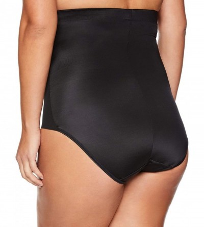 Shapewear Women's Plus Size Smooth and Chic Control Brief - Black - C7182KACHME $31.04