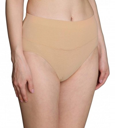 Panties Womens High Waisted Underwear Cotton Panties Regular & Plus Size Multipack - Black-beige-white - CV18UYC9HQW $19.95