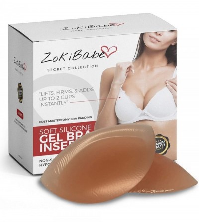 Accessories Silicone Bra Insert NON-SLIP Breast Enhancer Push Up Bra Pad Shapewear - Nude Small - Add 1 Cup - C518MH3GH2A $19.79