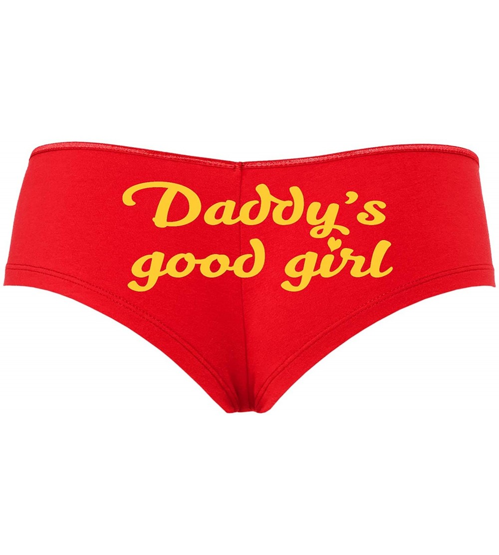 Daddys Good Girl Cute Sexy Red Boyshort Panties DDLG BDSM CGLG - Yellow -  C418SOOEEN3