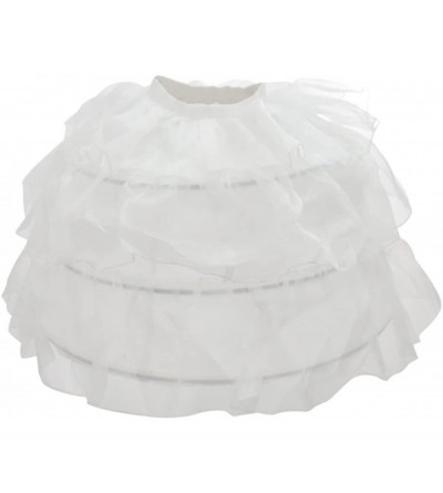 Slips Women's Bone Petticoats Wedding Dresses Gown 3 Hoops Cage Short Underskirt - White - CN18A3N8ZKA $16.12