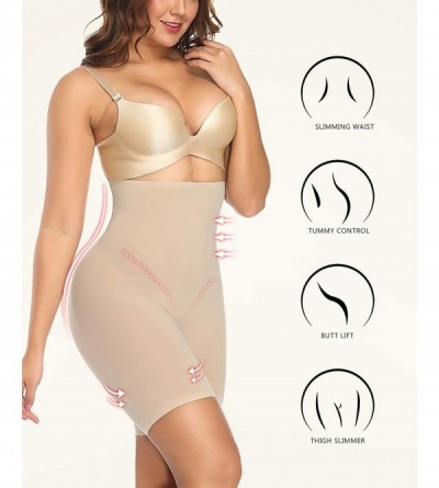 Shapewear Women's Body Shaper High Waist Cincher Trainer Seamless Slimming Waist Tummy Control Panty Brief - Beige - CB18OQLA...