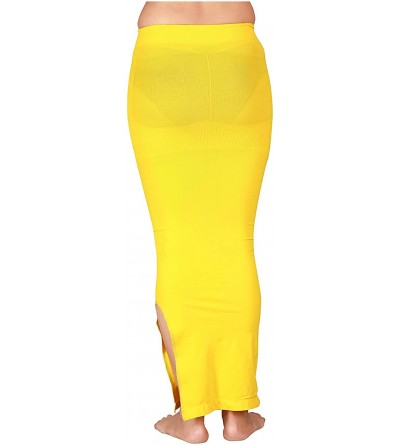 Shapewear Women Microfiber Seamless Saree & Gown Shapewear - Yellow - CT1944WOHZM $32.56