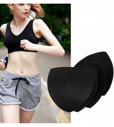 Accessories 3 Pair Women bra cup inserts removable bra pads cup enhancing pads (black) - As Shown - CK18SMYKZZW $8.38