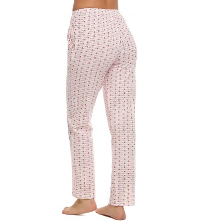 Bottoms Womens Pajama Pants Flannel Buffalo Plaid Sleep Bottoms Lounge Soft Holiday Pants - Pink_5163 - CG192T23RQD $19.46