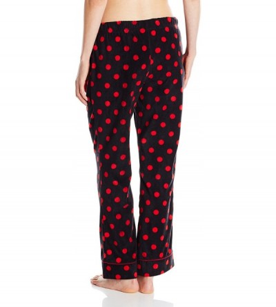 Bottoms Women's Printed Microfleece Pajama Pant - Black - CF11Q73LTP1 $24.43