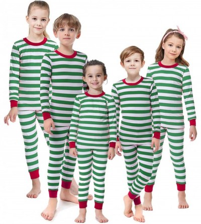 Sets Matching Family Pajamas Christmas Boys and Girls Red Striped Jammies Baby Clothes Mum and Me Pjs Women Men - Green-chris...